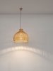 Lampa wisząca beżowa boho pleciona okrągła 51cm IP65 minimalistyczna Luces Exclusivas